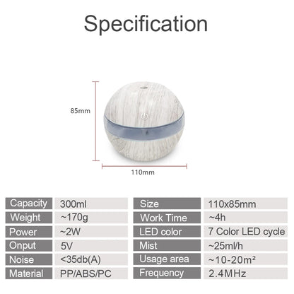 300ml Ultrasonic Humidifier